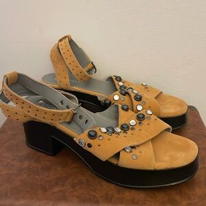 Topshop Studded Platform Sandals - Size 39 / US 8